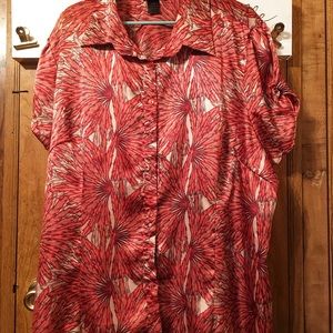 Lane Bryant blouse top 26/28 plus size orange